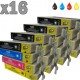16 cartouches compatibles Epson T1291 à T1294 lot T1295 