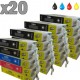 20 cartouches compatibles Epson T1281 à T1284 lot T1285 