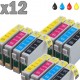 12 cartouches compatibles Epson T0891 à T0894 lot T0895 