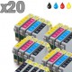 20 cartouches compatibles Epson T0711 à T0714 lot T0715 