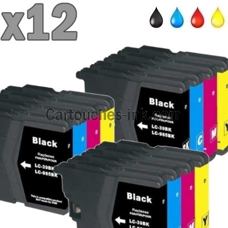 12 cartouches compatibles Brother LC985