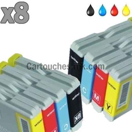 8 cartouches compatibles Brother LC970 / LC1000