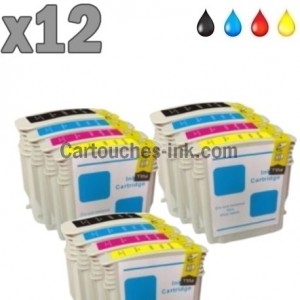 12 cartouches compatibles HP 88