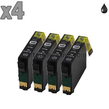 4 cartouches noir compatibles Epson T1811